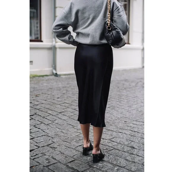 Anine Bing Bar Silk Skirt - Picture 3 of 6